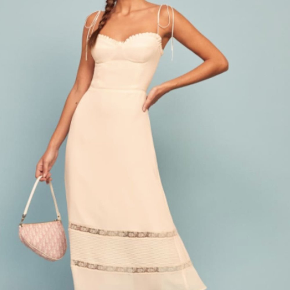 REFORMATION Ronan Dress, Ivory